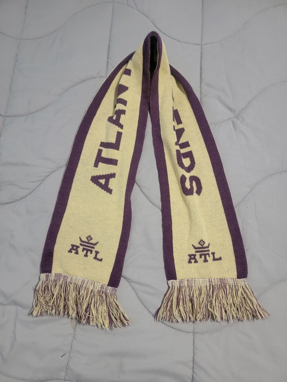 Atlanta Legends Purple & Tan Knit Scarf
